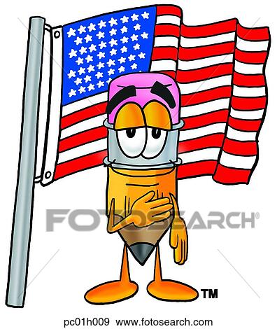 Pencil saluting View Large Clip Art Graphic Clip Art - Pencil saluting. Fotosearch