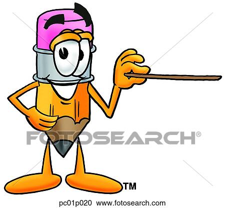 Pencil with pointer View Large Clip Art Graphic Clipart - Pencil with pointer. Fotosearch