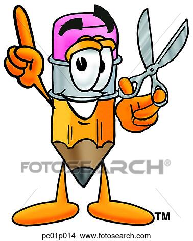 Pencil with scissors View Large Clip Art Graphic Clipart - Pencil with scissors. Fotosearch