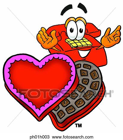 Clipart - Phone and chocolates. Fotosearch