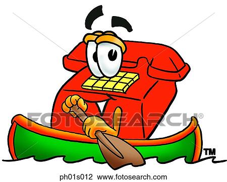 Clipart - Phone canoing. Fotosearch