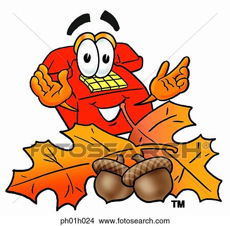 Phone in autumn View Large Clip Art Graphic Clipart - Phone in autumn. Fotosearch