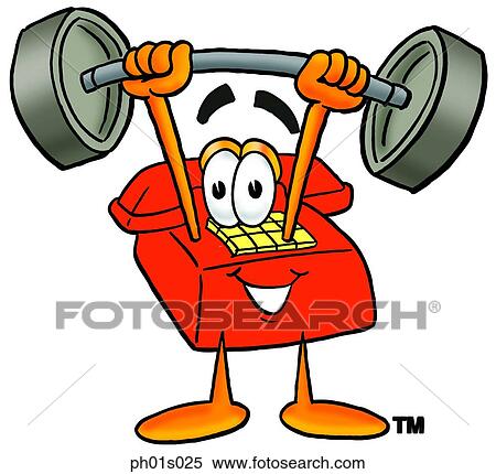 Phone lifting weights high View Large Clip Art Graphic Clipart - Phone lifting weights high. Fotosearch