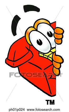 Phone peeking around side View Large Clip Art Graphic Clipart - Phone peeking around side. Fotosearch