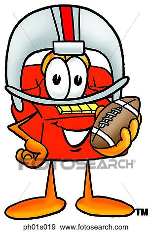 Clip Art - Phone playing football. Fotosearch
