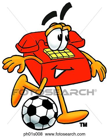 Phone playing soccer View Large Clip Art Graphic Clip Art - Phone playing soccer. Fotosearch