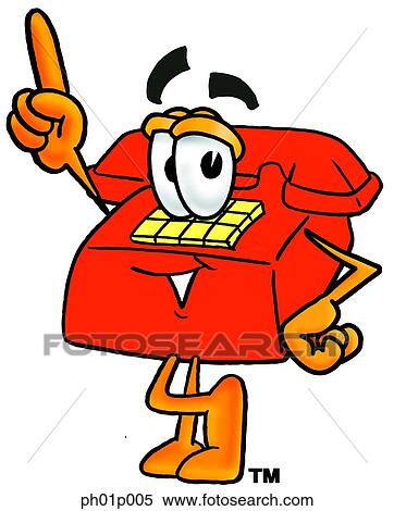Clipart - Phone pointing up. Fotosearch