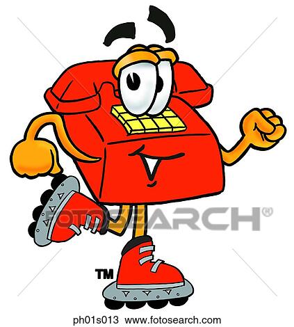 Phone roller blading View Large Clip Art Graphic Clipart - Phone roller blading. Fotosearch