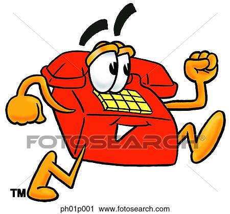 Phone running View Large Clip Art Graphic Clipart - Phone running. Fotosearch