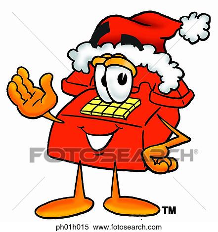 Phone santa View Large Clip Art Graphic Clipart - Phone santa. Fotosearch