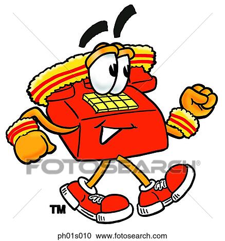 Clipart - Phone walking. Fotosearch