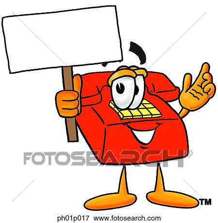Clip Art - Phone with a sign. Fotosearch