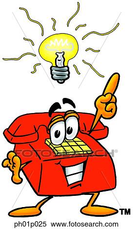 Phone with bright idea View Large Clip Art Graphic Clipart - Phone with bright idea. Fotosearch
