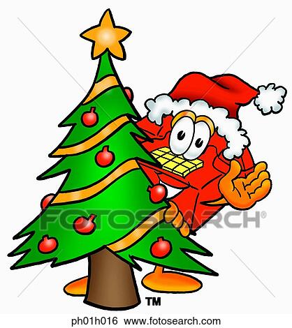 Phone with christmas tree View Large Clip Art Graphic Clip Art - Phone with christmas tree. Fotosearch