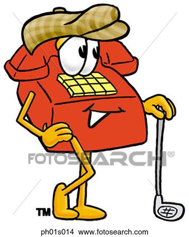 Phone with golf club View Large Clip Art Graphic Clipart - Phone with golf club. Fotosearch
