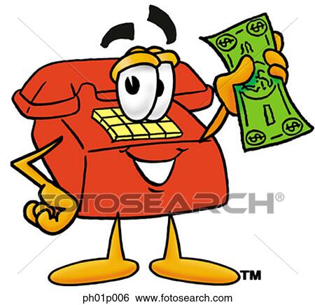 Phone with money View Large Clip Art Graphic Clip Art - Phone with money. Fotosearch