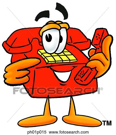 Clipart - Phone with phone. Fotosearch