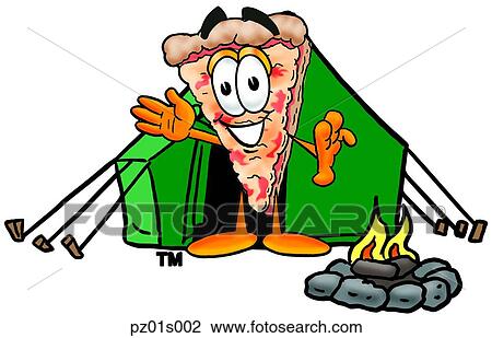 Pizza camping View Large Clip Art Graphic Clipart - Pizza camping. Fotosearch