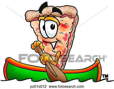 Pizza canoing View Large Clip Art Graphic Clipart - Pizza canoing. Fotosearch