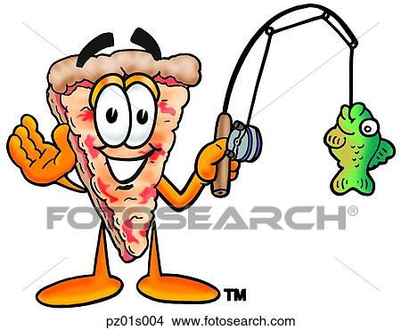 Pizza fishing View Large Clip Art Graphic Clipart - Pizza fishing. Fotosearch