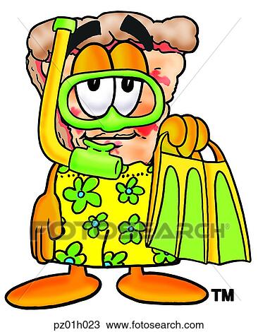 Pizza in swim trunks View Large Clip Art Graphic Clipart - Pizza in swim trunks. Fotosearch