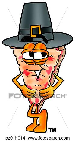 Clipart - Pizza pilgrim. Fotosearch