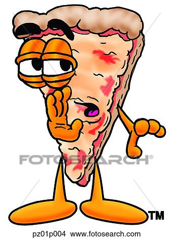 Clipart - Pizza whispering. Fotosearch