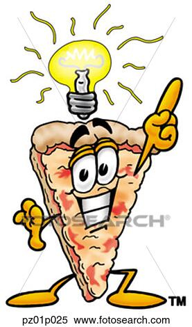 Pizza with bright idea View Large Clip Art Graphic Clipart - Pizza with bright idea. Fotosearch