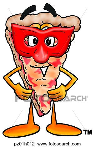 Clipart - Pizza with mask. Fotosearch