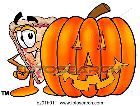 Pizza with pumpkin View Large Clip Art Graphic Clipart - Pizza with pumpkin. Fotosearch