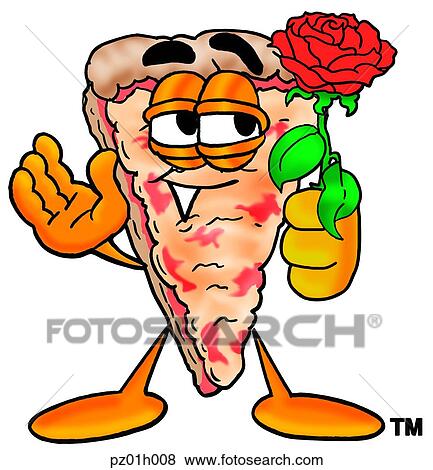 Pizza with rose View Large Clip Art Graphic Clip Art - Pizza with rose. Fotosearch