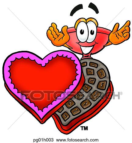 Clipart - Plunger and chocolates. Fotosearch