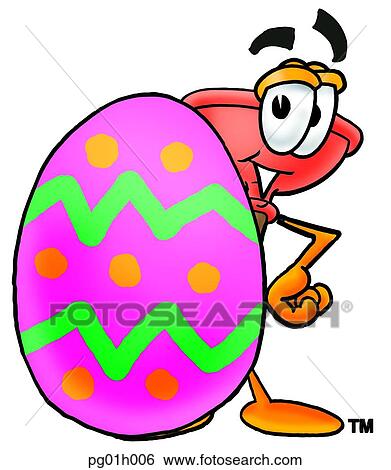 Clip Art - Plunger and easter egg. Fotosearch