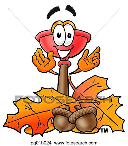 Plunger in autumn View Large Clip Art Graphic Clipart - Plunger in autumn. Fotosearch