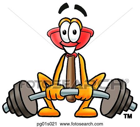 Plunger lifting weights low View Large Clip Art Graphic Clipart - Plunger lifting weights low. Fotosearch