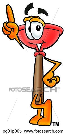 Clipart - Plunger pointing up. Fotosearch