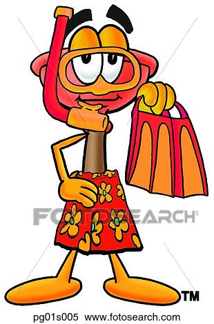 Plunger snorkeling View Large Clip Art Graphic Clipart - Plunger snorkeling. Fotosearch