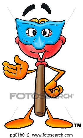 Plunger with mask View Large Clip Art Graphic Clipart - Plunger with mask. Fotosearch