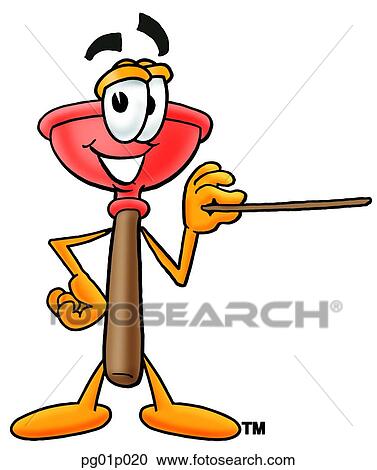 Plunger with pointer View Large Clip Art Graphic Clipart - Plunger with pointer. Fotosearch