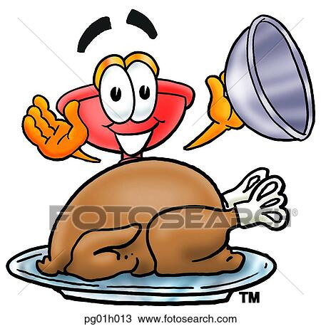 Plunger with turkey View Large Clip Art Graphic Clipart - Plunger with turkey. Fotosearch