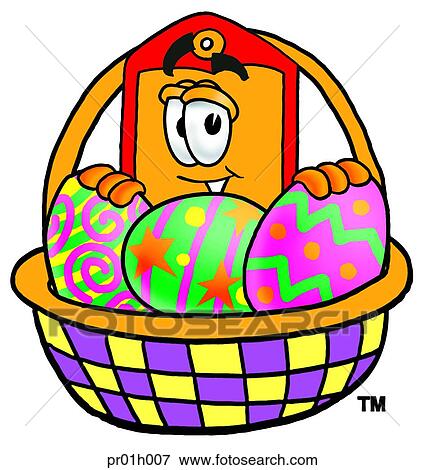 Price tag and easter basket View Large Clip Art Graphic Clip Art - Price tag and easter basket. Fotosearch