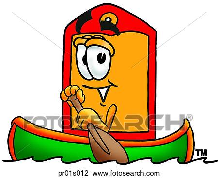 Clipart - Price tag canoing. Fotosearch