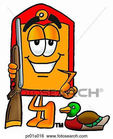 Clip Art - Price tag hunting. Fotosearch