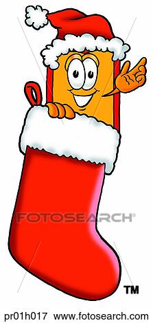 Clip Art - Price tag in stocking. Fotosearch