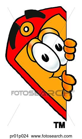 Price tag peeking around side View Large Clip Art Graphic Clipart - Price tag peeking around side. Fotosearch