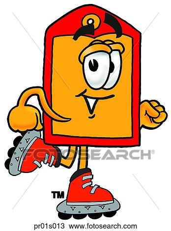 Price tag roller blading View Large Clip Art Graphic Clipart - Price tag roller blading. Fotosearch