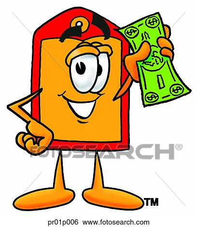 Price tag with money View Large Clip Art Graphic Clip Art - Price tag with money. Fotosearch