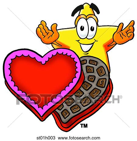 Clipart - Star and chocolates. Fotosearch