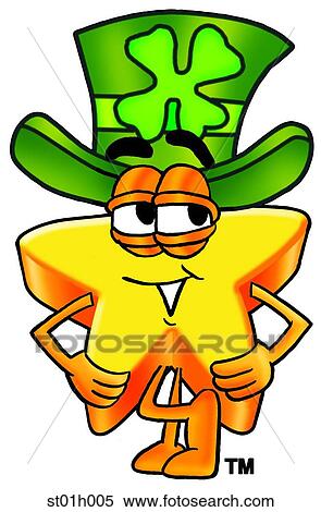 Star and irish hat View Large Clip Art Graphic Clipart - Star and irish hat. Fotosearch