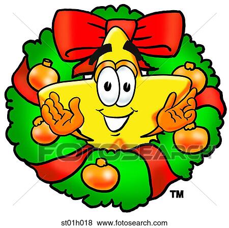 Star in wreath View Large Clip Art Graphic Clip Art - Star in wreath. Fotosearch